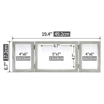 Multiple Three Tabletop Wall Wooden Photo Frame, 7 of 12