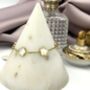 Flower Chain Bracelet In Gold And Mother Of Pearl, thumbnail 1 of 3
