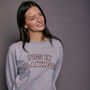 Pigs In Blankets Slogan Varsity Christmas Sweatshirt, thumbnail 7 of 8