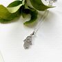 Sterling Silver And Cubic Zirconia Hamsa Hand Necklace, thumbnail 1 of 4