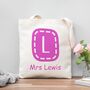 Luxury Bright Teacher Tote Bag, thumbnail 3 of 7