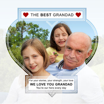 The World’s Best Grandad Personalised Photo Slate Gift For Grandad, 3 of 6