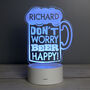 Personalised 'Beer Happy' LED Colour Changing Light, thumbnail 4 of 12