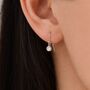 Tiny And Minimalist 4mm Cz Drop Earrings, thumbnail 1 of 10
