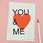 You And Me Valentine's Greetings Card, thumbnail 1 of 2