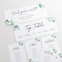 Green Eucalyptus Wedding Table Plan Cards, thumbnail 1 of 5
