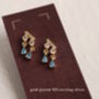 Sapphire Blue Sterling Silver Stud Earrings, thumbnail 2 of 6