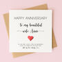 Personalised Anniversary Card For Wife, thumbnail 1 of 7