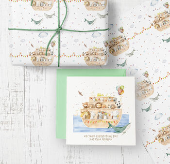 Noah's Ark Christening Cards For Boys And Girls, 5 of 8