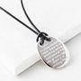 Personalised Men's Silver Message Pendant, thumbnail 4 of 7