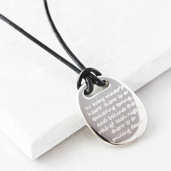 Personalised Men's Silver Message Pendant, 4 of 7