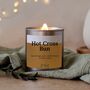 Hot Cross Bun Crackle Wick Candle For Easter Bakery Inspired Fragrance, thumbnail 5 of 7