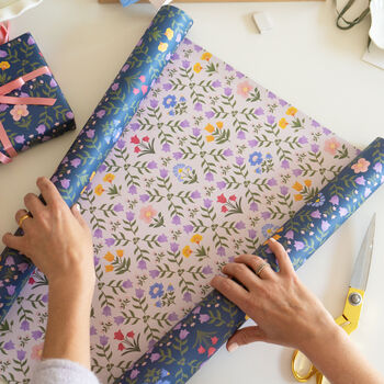 Double Sided Folk Floral Gift Wrap, 3 of 6