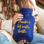 Personalised Hot Water Bottle And Knitted Cover, thumbnail 1 of 6