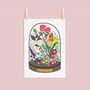 English Country Garden Bell Jar Print, thumbnail 2 of 5