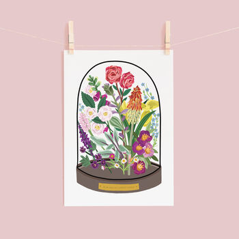 English Country Garden Bell Jar Print, 2 of 5