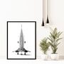 Concorde Aircraft Close Up Print – Aviation Wall Art, Supersonic Jet Poster, Gift For Aviation Lovers, thumbnail 1 of 5