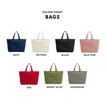 Extra Large Zip Tote Bag With Personalised Initials, 2 of 9