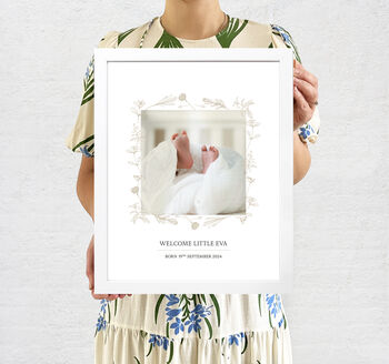 Personalised Floral Ultrasound Scan Photo Print, 4 of 8