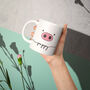Kawaii Pig Personalised Mug Premium Quality, thumbnail 1 of 3