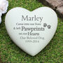 Personalised Pet Pawprints Heart Memorial, thumbnail 3 of 6