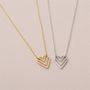 Moon Or Heart Necklace Gold And Silver, thumbnail 1 of 10