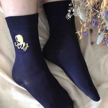 Zodiac Star Sign Bamboo Socks Birthday Gift For Her, 7 of 10