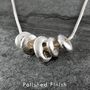 Pebbles Personalised Necklace In Sterling Silver, thumbnail 3 of 4