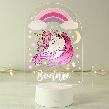 Personalised Pink Unicorn Night Light, 4 of 4
