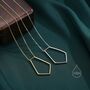 Rhombus Pentagon Minimalist Necklace In Sterling Silver, thumbnail 1 of 10
