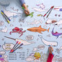 Colour In Under The Sea Tablecloth Kit + 10 Pens, thumbnail 6 of 6