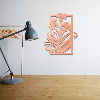 Elegant Iris Wooden Wall Art Stylish Botanical Panel, 3 of 11