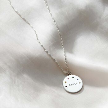 Personalised Rainbow Birthstone Name Necklace, 4 of 8