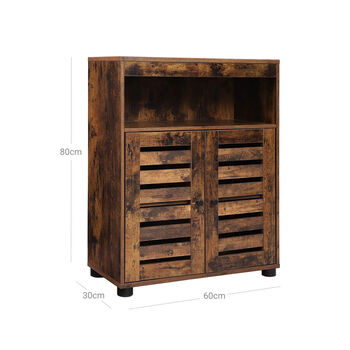 Storage Cabinet With Two Doors And Open Compartment, 6 of 10