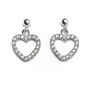 Sterling Silver Crystal Heart Earrings, thumbnail 1 of 4