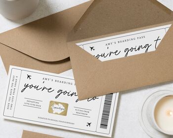 Simple Boarding Pass Holiday Surprise Gift Ticket, 3 of 4