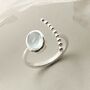 Sterling Silver Gemstone Adjustable Ring, thumbnail 2 of 8