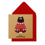 Christmas Glitter Jumper Cat, Box Of 10 Cards, thumbnail 1 of 2