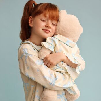 Sara Girls Pyjama Set With Matching Teddy Bear, 3 of 5