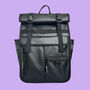 Eco Black Coated Waterproof Rolltop Backpack Pannier, thumbnail 1 of 5