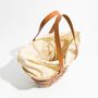 Saint Tropez Cream Brown Strapped Beach Bag, thumbnail 4 of 5