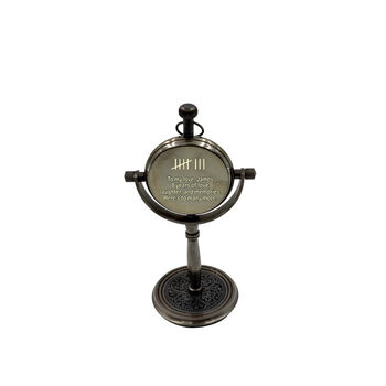 Personalised 8th Anniversary Gift Bronze Desk Clock, 9 of 9