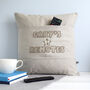 Personalised Linen Christmas Cushion With Pocket Gift, thumbnail 8 of 12