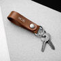 Handmade Personalised Thick Leather Belt Loop Keyring, thumbnail 3 of 6