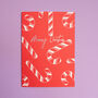 Merry Christmas | Candy Canes | Foiled Christmas Card, thumbnail 1 of 4