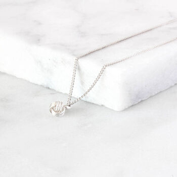 Sterling Silver 30th Birthday Knot Necklace, 5 of 7
