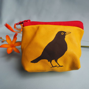 Small Blackbird Leather Coin Purse, 5 of 9