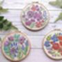 Cottage Garden Floral Embroidery Kit, thumbnail 5 of 5
