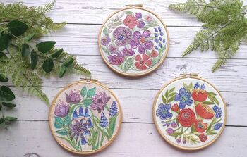 Cottage Garden Floral Embroidery Kit, 5 of 5