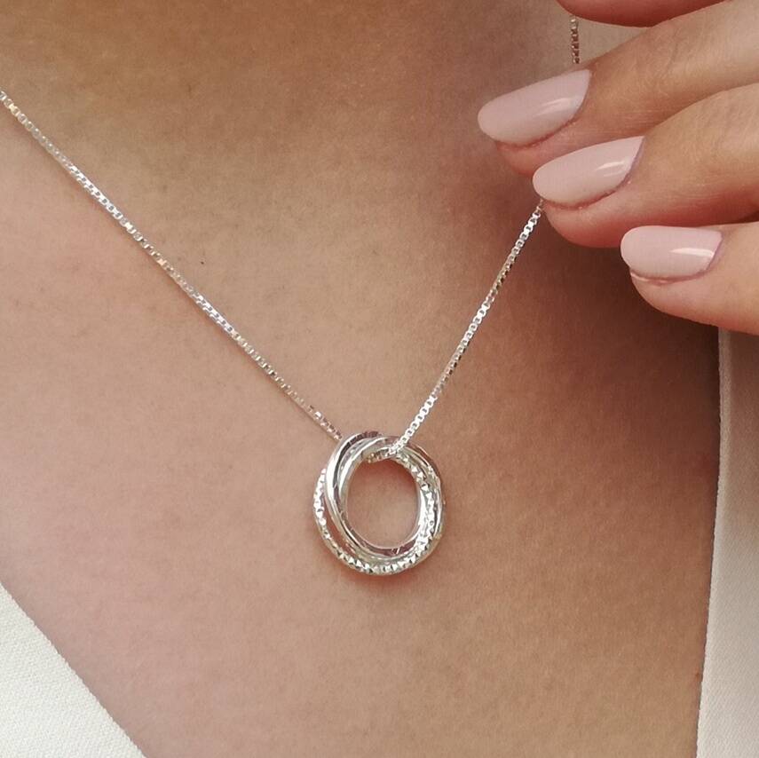 Personalised Russian Ring Pendant Necklace - The Bench